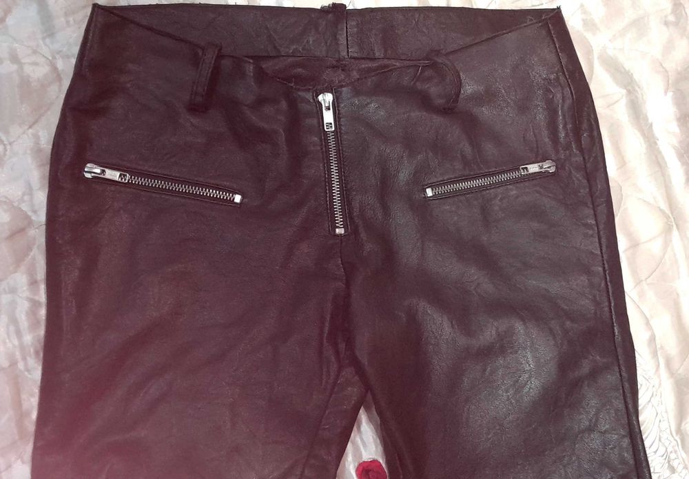 дамски панталона от естесвена кожа