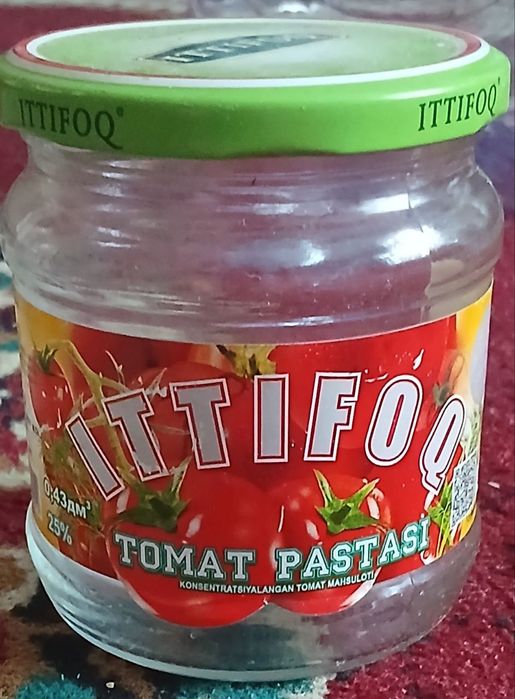 900 grammli bonka va 0,5 tomat banka.