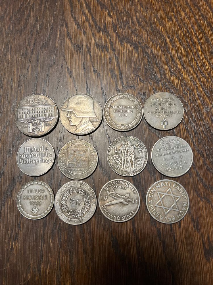 Colectie monede decoratiuni naziste Hitler al doilea razboi mondial