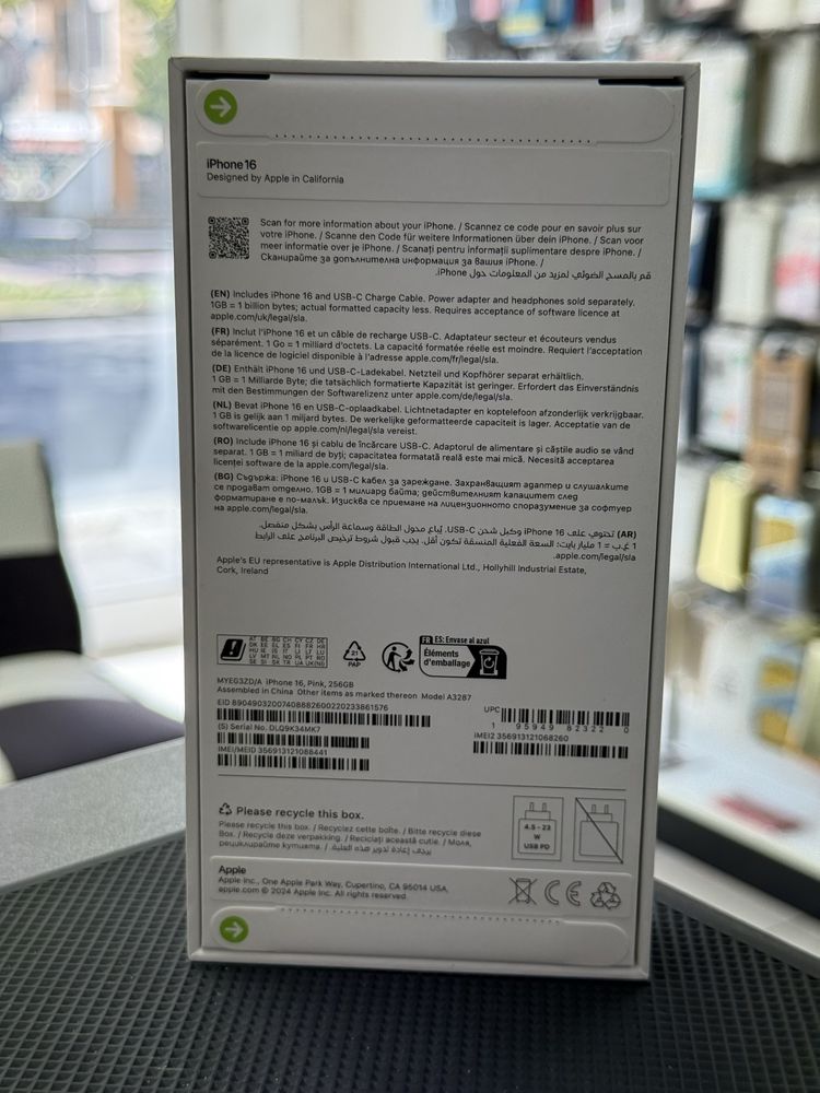 Apple iPhone 16,Pink,256GB *ЧистоНов*