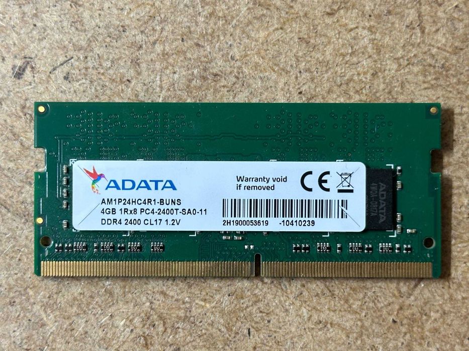 Модуль sodimm 4Gb (DDR4 2400MHz) adata AM1P24HC4R1 (2 шт)