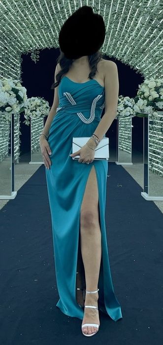 Rochie de ocazie (eleganta), turcoaz, marimea 40