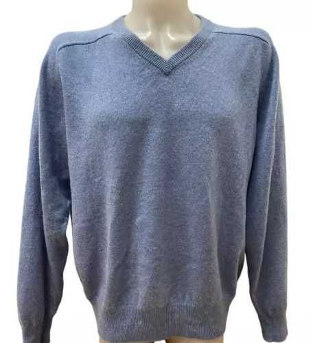 DANIEL CREMIEUX размер XL мъжки кашмирен пуловер 100% КАШМИР син