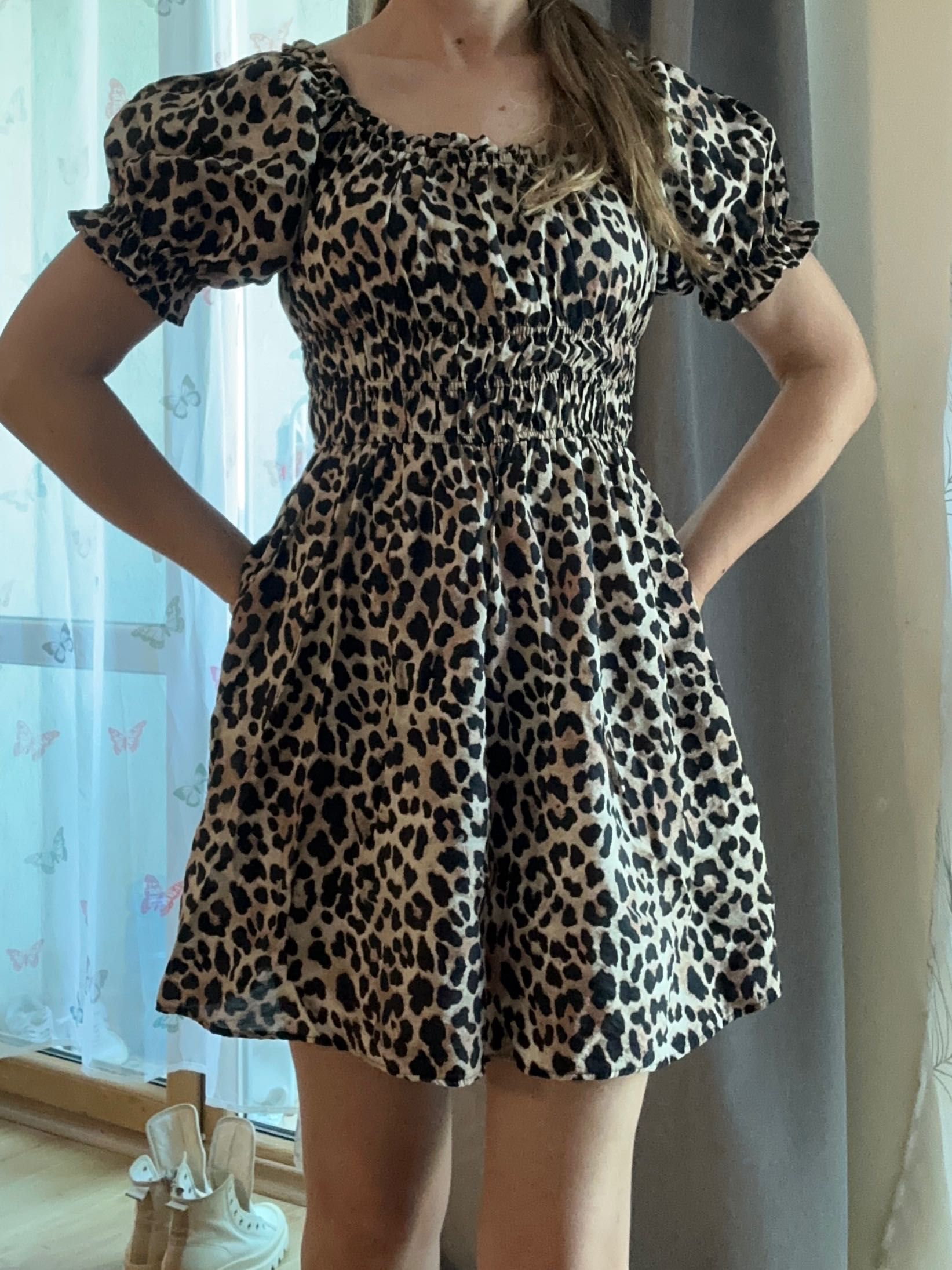 Лятна рокля H&M с леопардов принт