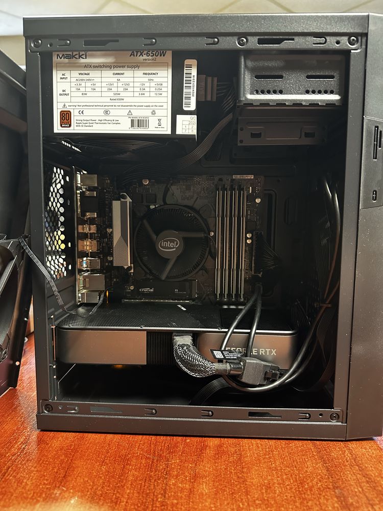 Бюджетен Геймърски компютър, full hd, Intel i5, RTX 3070, 16gb, nvme