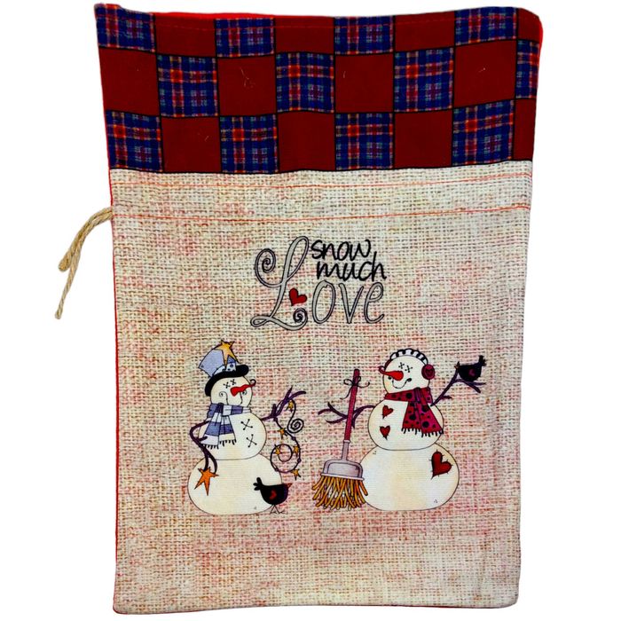 Коледни торбички от плат за подаръци и лакомства