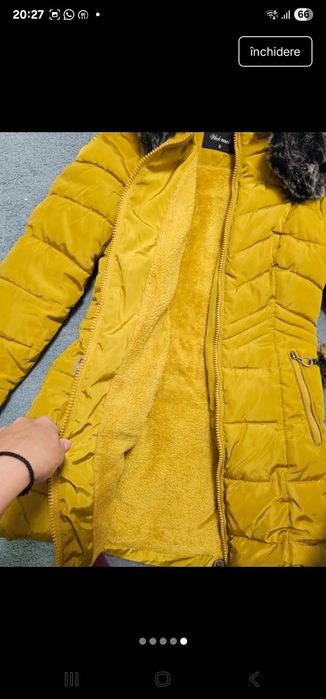 Geaca cu guler blanita xs