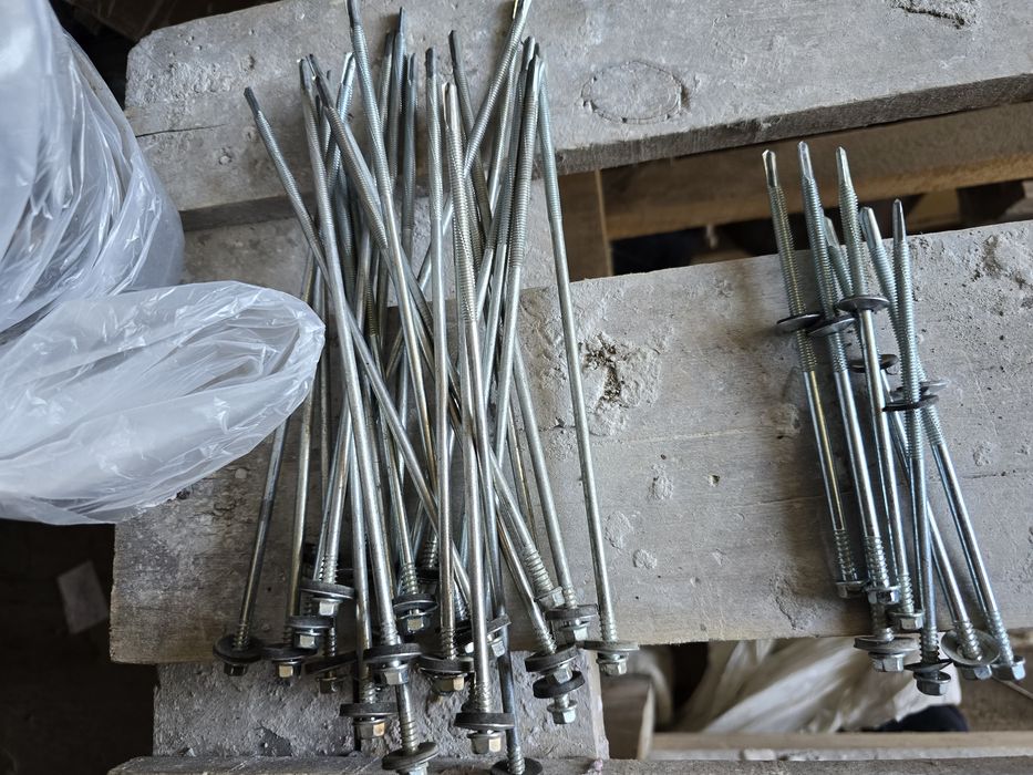 Саморезы для сендвич панелей, длина 155 мм, новые,  240 мм саморезы, н