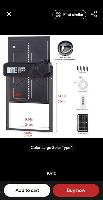 Usa automata pentru gaini ,cu panou solar