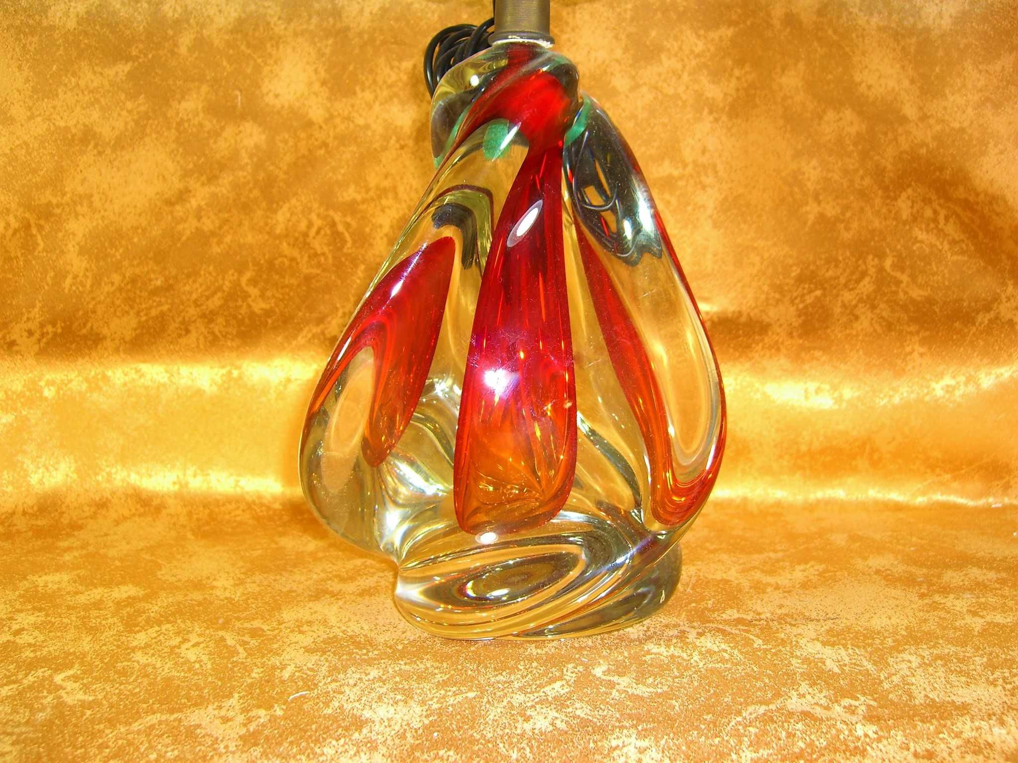 Veioza Mid Century Art Deco Modernist Cristal Val St Lambert vintage