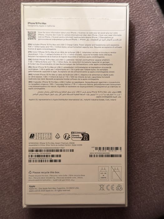 Iphone 16 pro max 256 gold