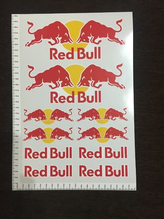 1 лист А4 PVC Monster Red Bull Rockstar стикери sticker Energy drink