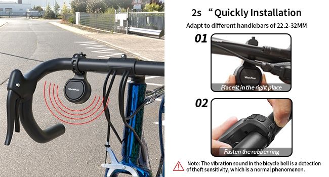 Alarma antifurt sonerie volum reglabil incarcare USB 130 dB bicicleta