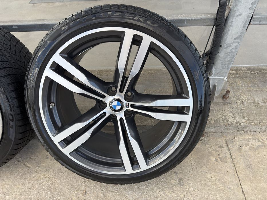 Set roti complet jante originale M + anvelope iarna pt Bmw g11 seria 7