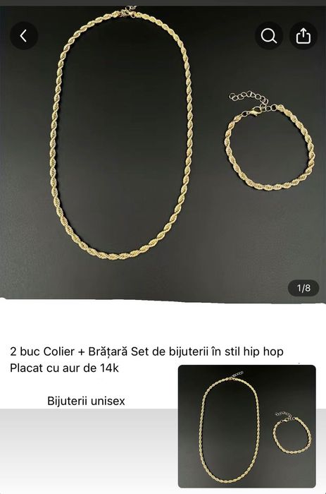 Bijuterii placate de aur de 14/18K, seturi de ceasuri și bijuterii