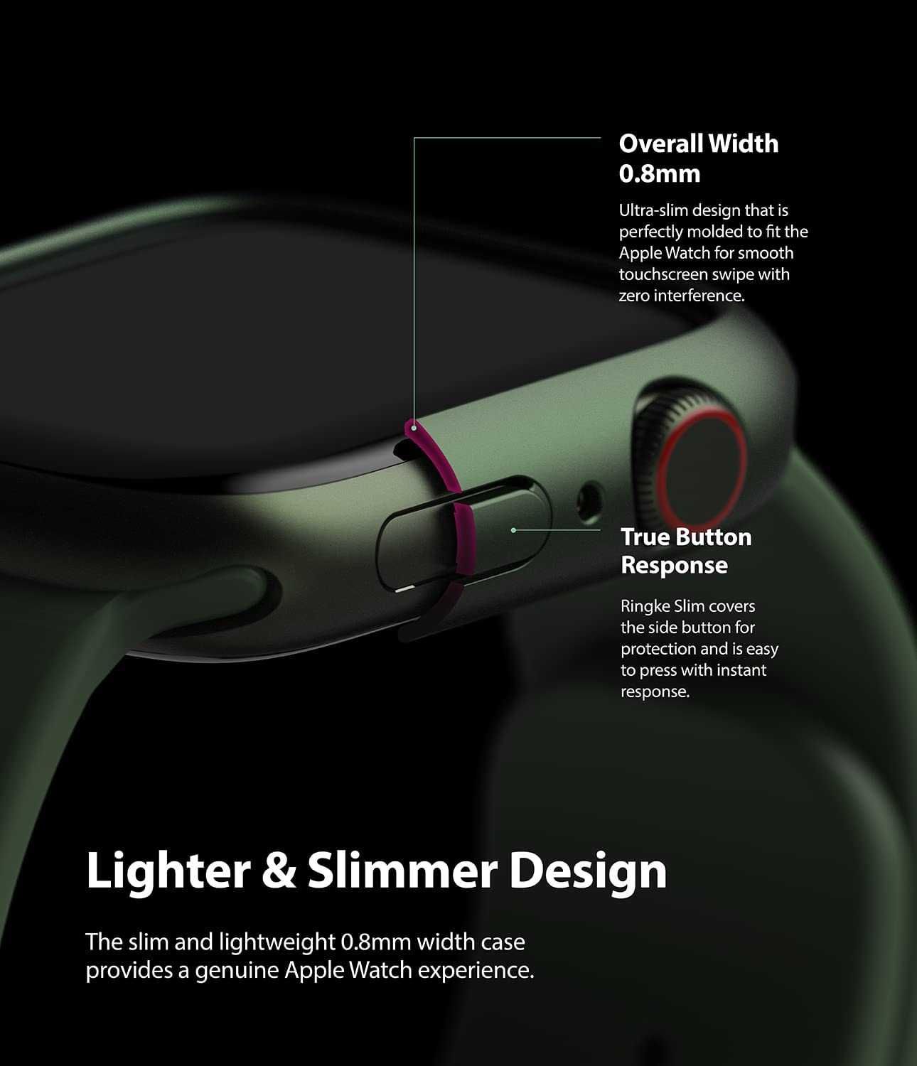Ringke Slim Case за Apple Watch 7 41mm (2 броя в комплект)