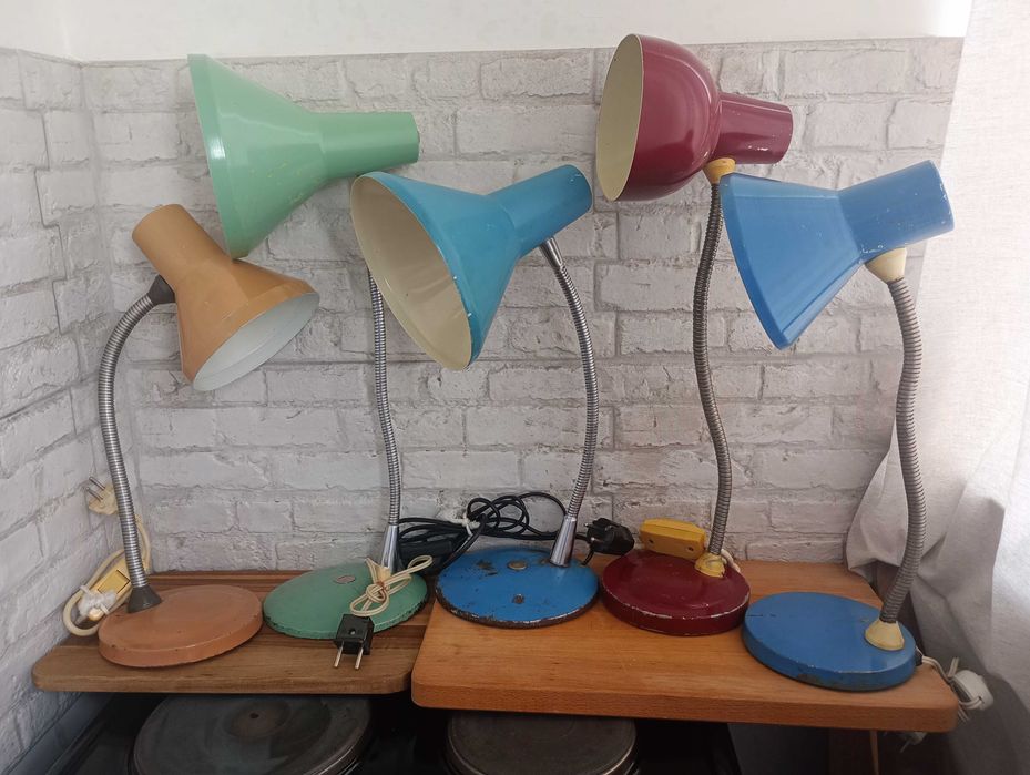Стара настолна лампа от соца 4 броя