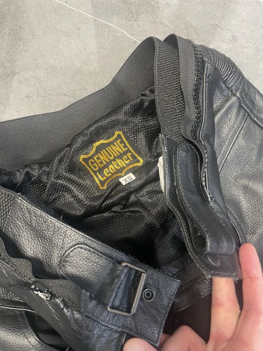 Pantaloni moto din piele cu slidere marimea S 48