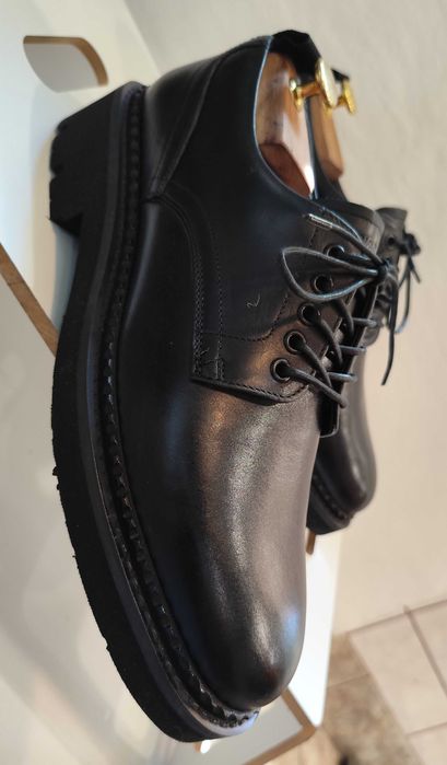 Pantofi derby 43 43.5  de lux Emporio Armani NOI piele naturala moale