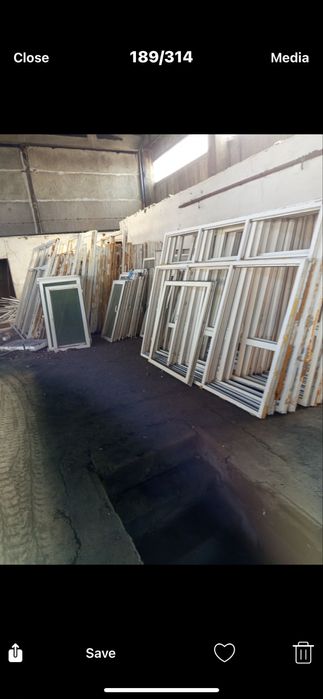 Използвани PVC дограми – 77 бр, 5-камерни, двоен стъклопакет