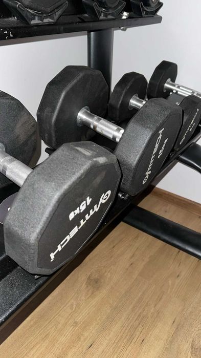 Gantere hexagonale invelinte in cauciuc 2,5kg-50kg