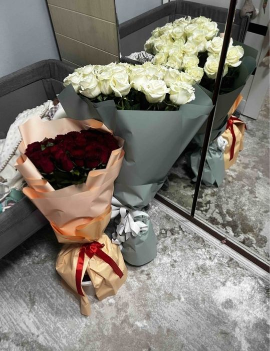 Цветы 100 штук , свежие