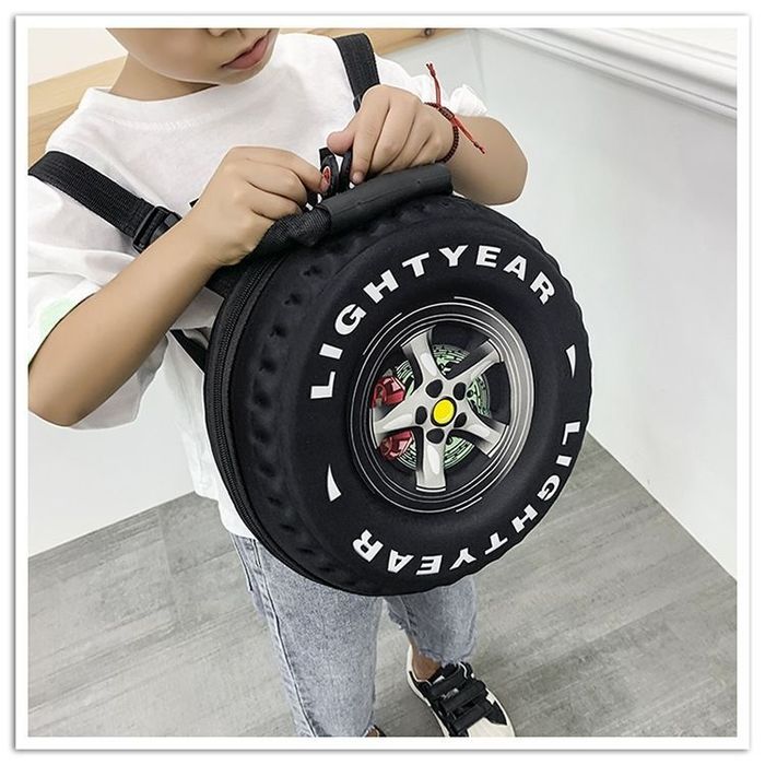 Детский рюкзак в форме колеса твердый корпус вместительный