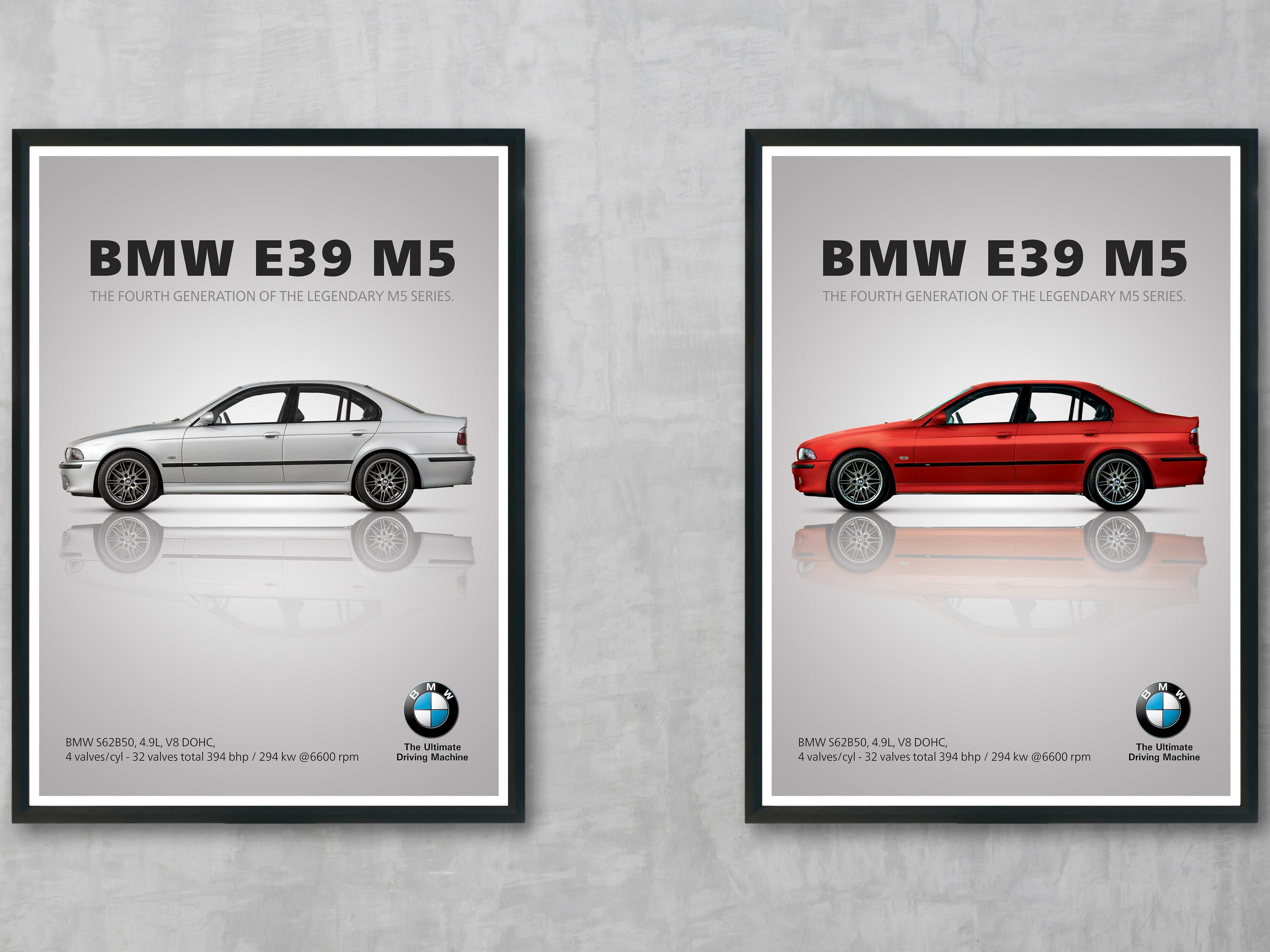 BMW E39 M5 постер за стена 30х40 см в рамка