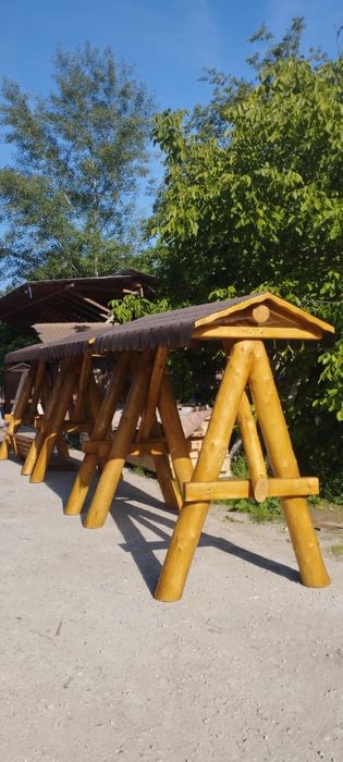 Leagan din lemn masiv balansoar rustic