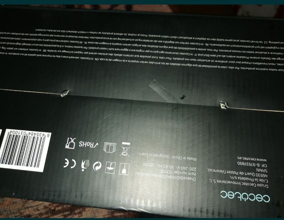 Grătar electric Cecotec Cheese&Grill 8400 Wood MixGrill.