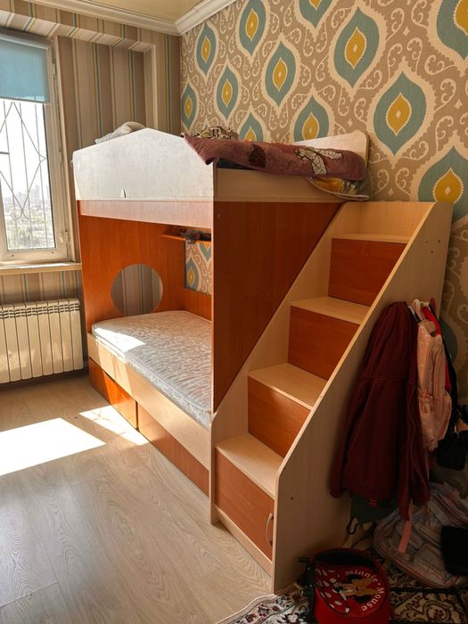 Детская кровать 2х ярусная, россия