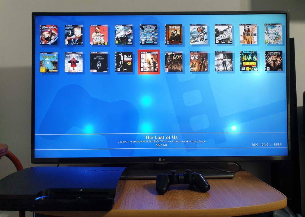 PS3 modat CFW 500 GB + 60 jocuri (GTA V, Red Dead, NFS, Silent Hill)