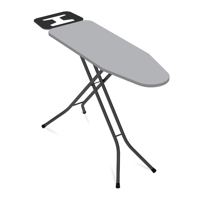 Masa de calcat Floria Gri, suport pentru fier de calcat, 90x30cm