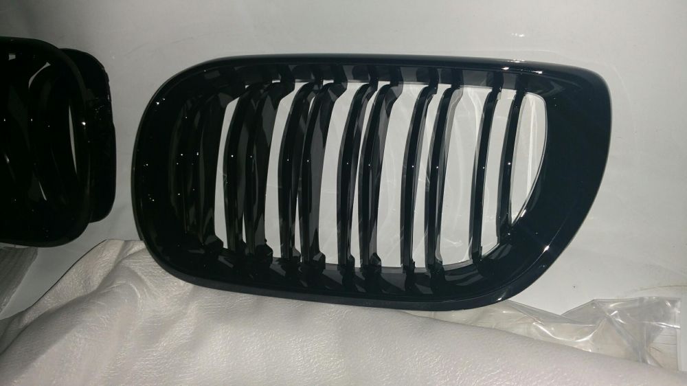 Grile nari duble bmw E46 sedan coupe fl nfl - negru lucios