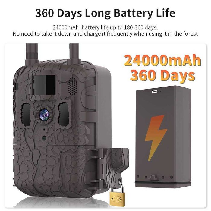 4G ловна камера T6-4G-LTE с GPS с Livestream APP, соларен панел/LK075/