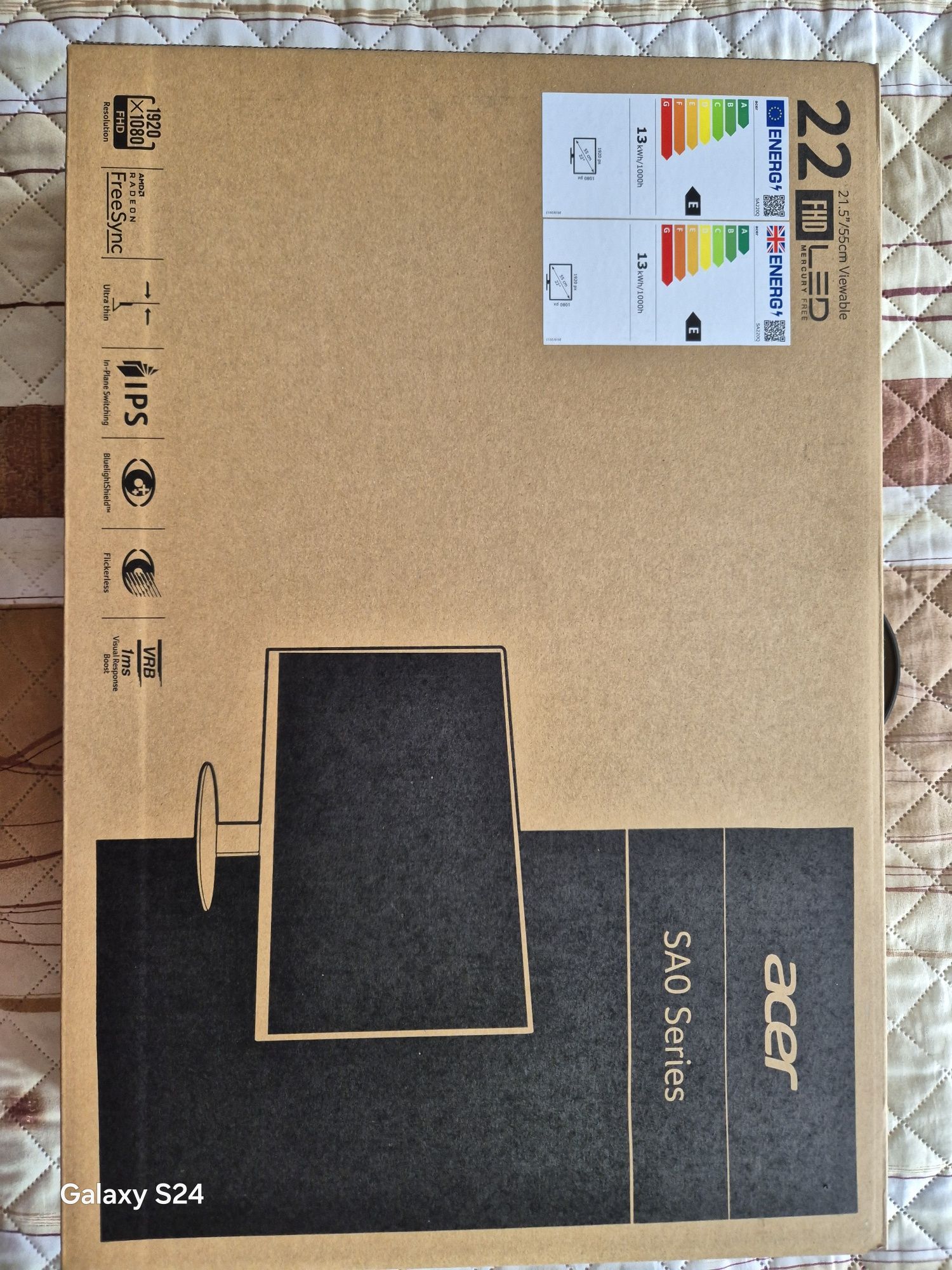 Acer 22inch FULL HD 1080p IPS 75hz