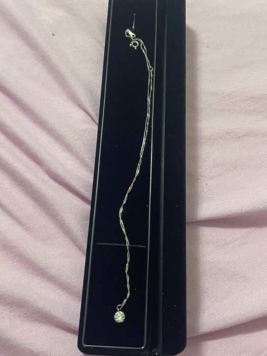 Lant din platina cu diamant natural