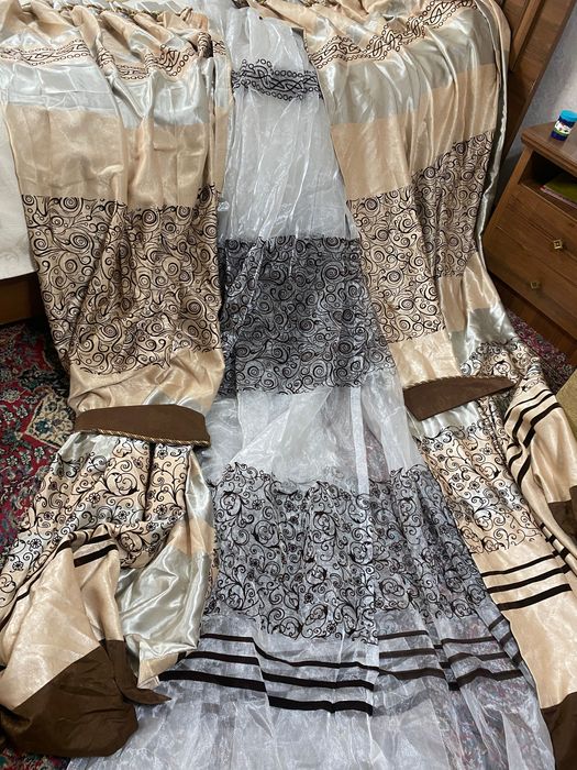 Шторы на 2 комнаты, турецкие, пардалар 2 та хонага туркияники