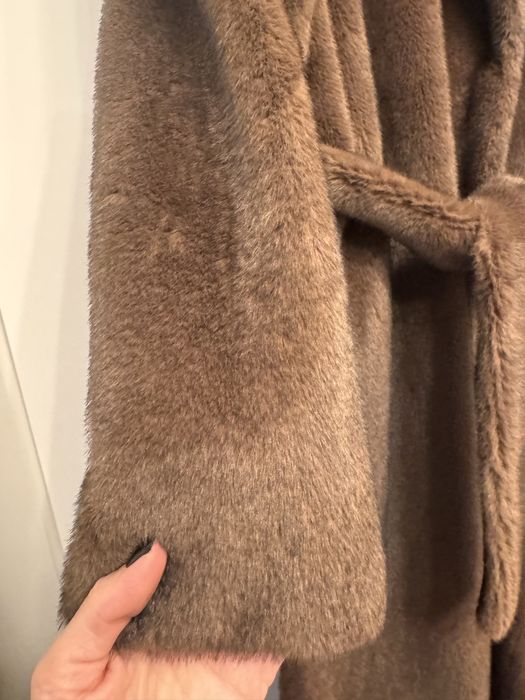 Дълго палто изкуствен косъм