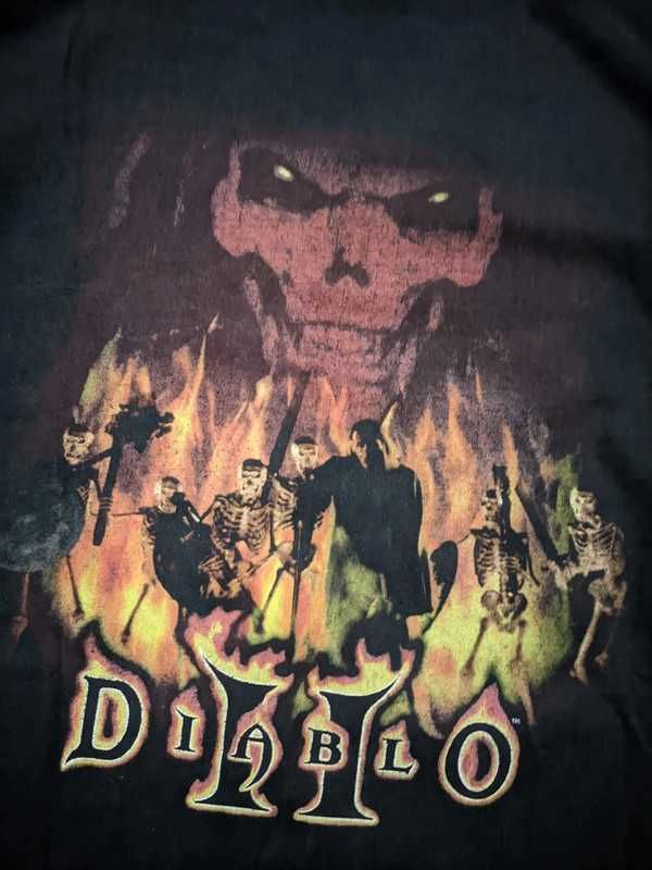 vintage diablo 2 tshirt y2k 2000s 90s blizzard warcraft dota tricou