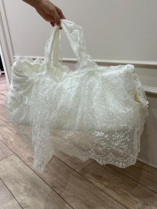 Люлька для новорожденного белого цвета