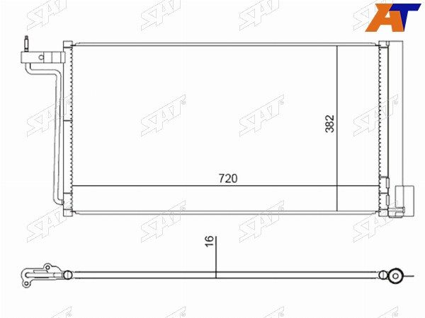 Радиатор кондиционера Ford Focus