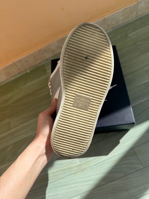 Adidasi sneakers Le Silla argento