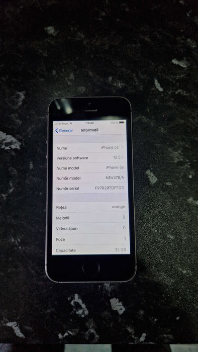Vand Telefon Apple Iphone 5s Space Grey !! Liber Retea !! la 300lei