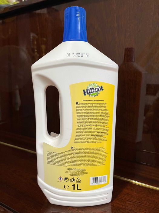 Detergent HILLOX pentru Pardoseli Lemn - Uscare Rapidă, Fără Urme 1L