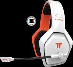 Căști triton kunai stereo în alb și rosu