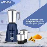 BAJAJ 410570 GX 1 500 W Juicer Mixer Grinder (3 Jars, Blue)