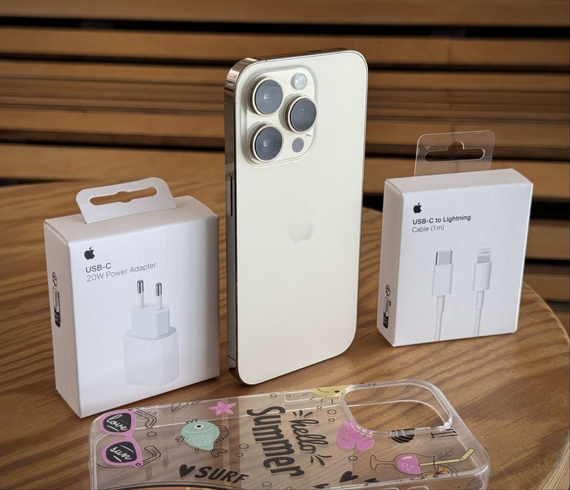 iPhone 14 PRO Gold•128GB•Neverlocked•5G-FARA SCHIMBURI