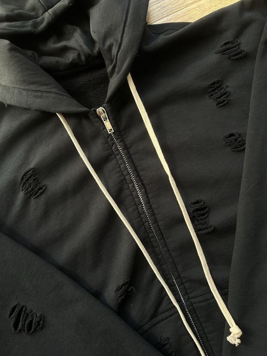 Rick Owens Distressed Hoodie