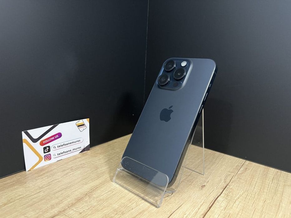 Iphone 15 Pro 256Gb Blue Titanium 3 ani garanție, Telefoane Mureș